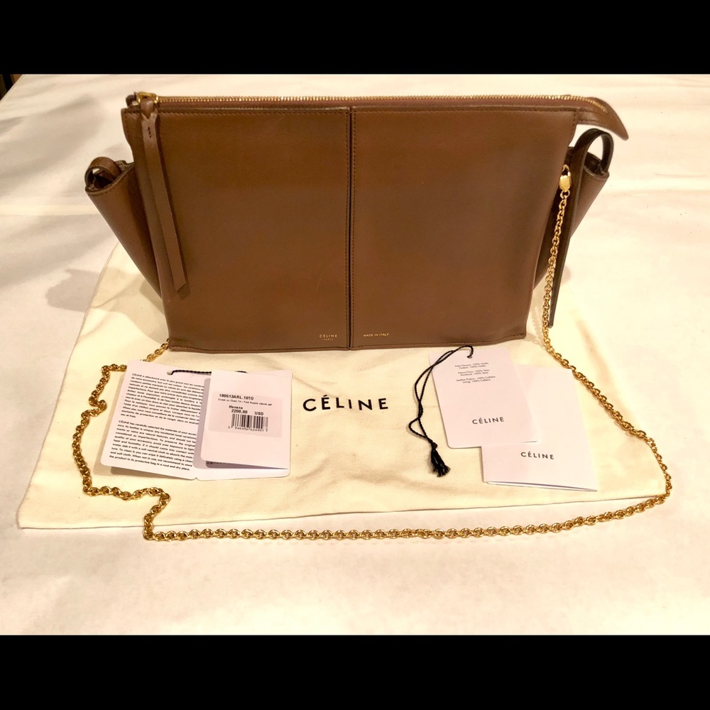 Celine Authentic Havana Clutch On Chain Tri-Fold⚡️